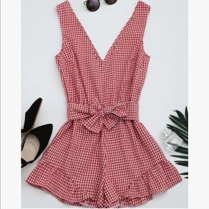 Gingham Romper